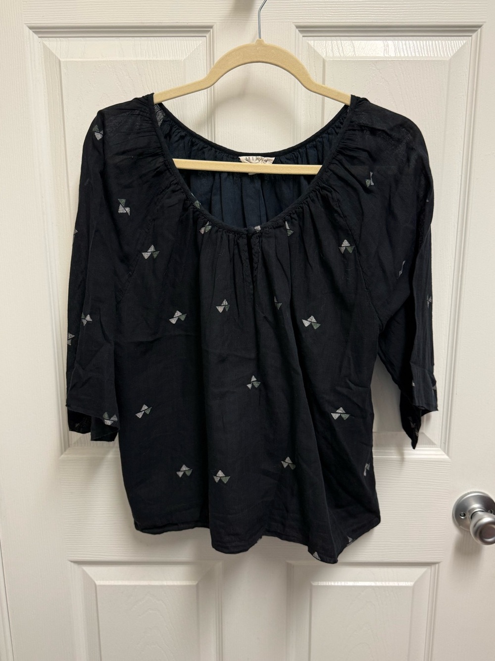 MIRTH Black Lightweight Blouse